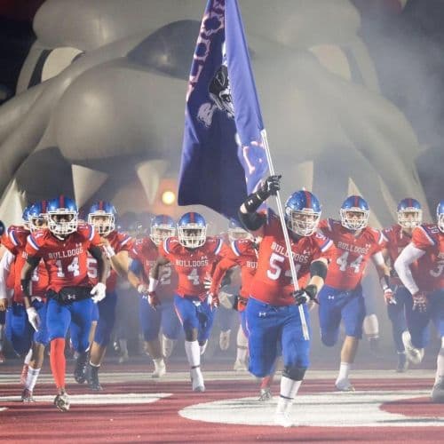 The Folsom Bulldogs football team.